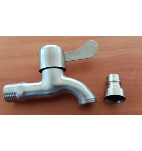 Кран из нержавеющей стали 1/2" с быстросъемом